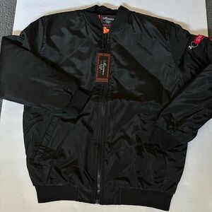 Maximos USA by R&B mens black bomber jacket